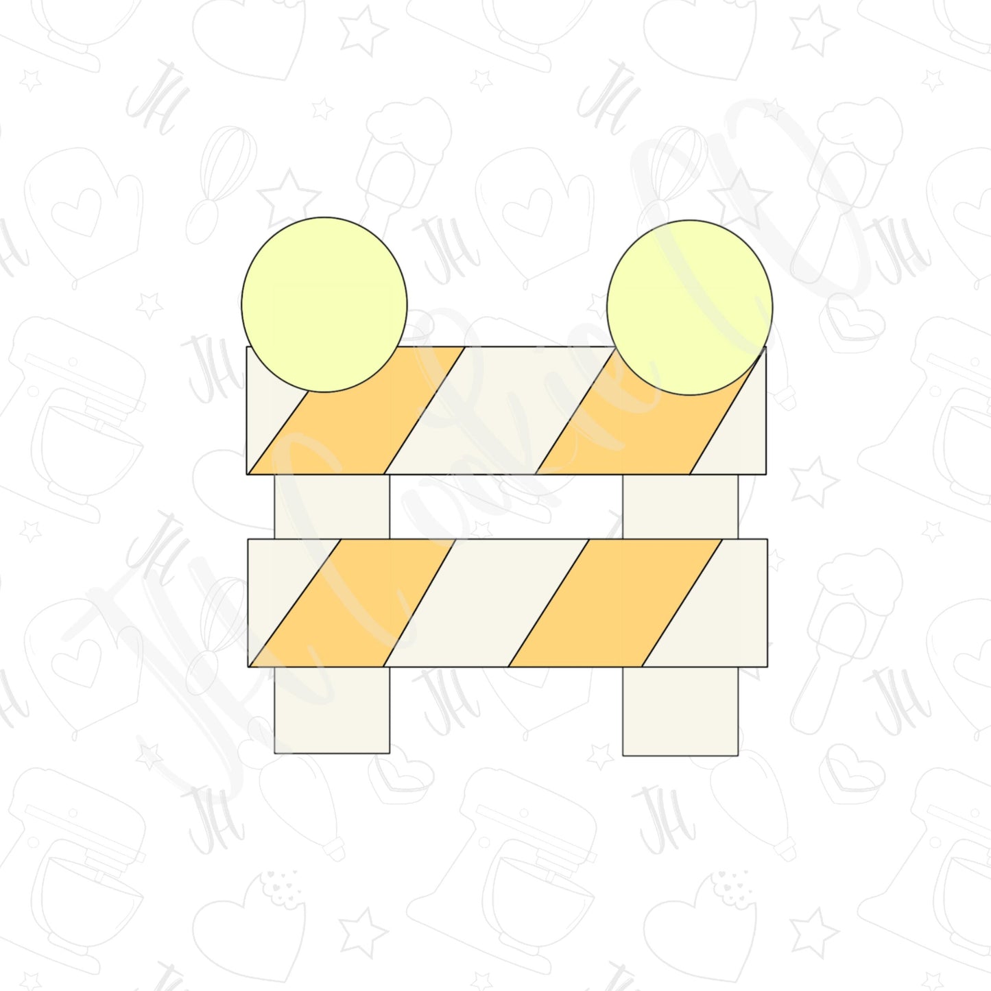 Construction Road Block cookie cutter