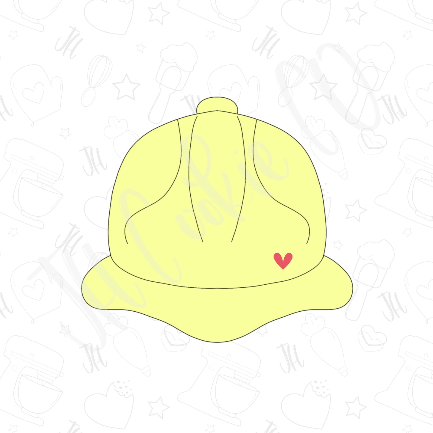 Construction hard hat cookie cutter