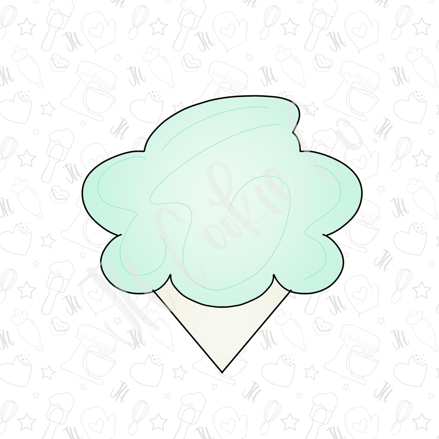 Cotton Candy cookie cutter