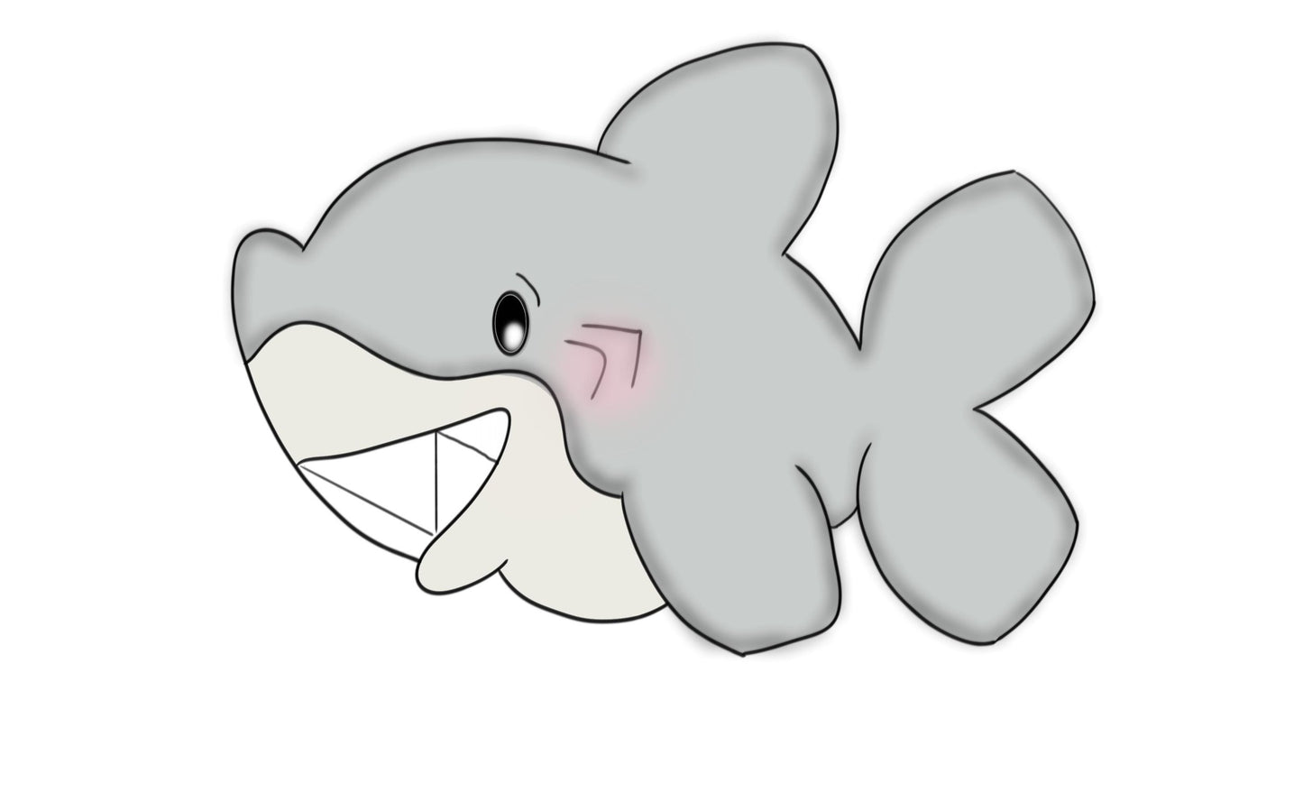 Jack shark cookie cutter