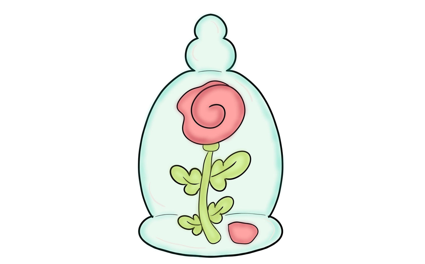 enchanted rose cookie cutter