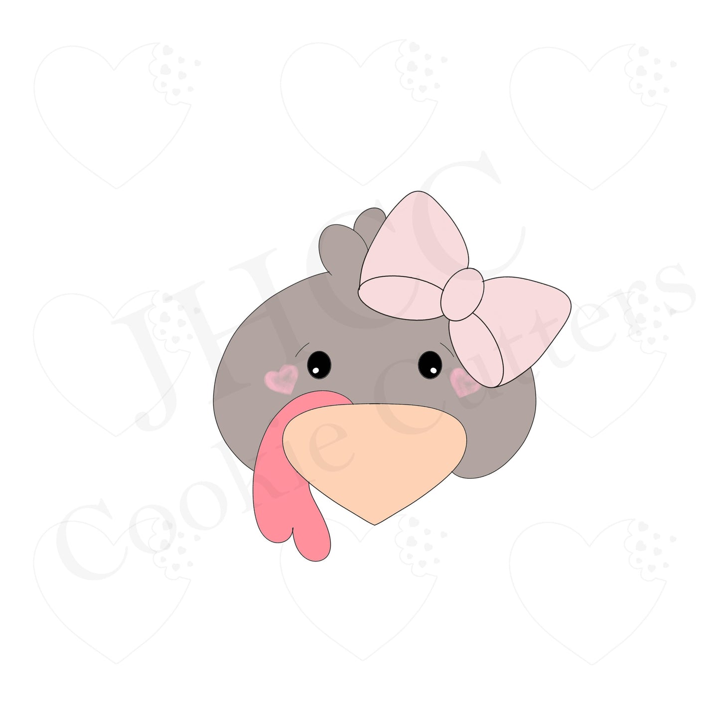 2019 Girl Turkey Face - Cookie Cutter