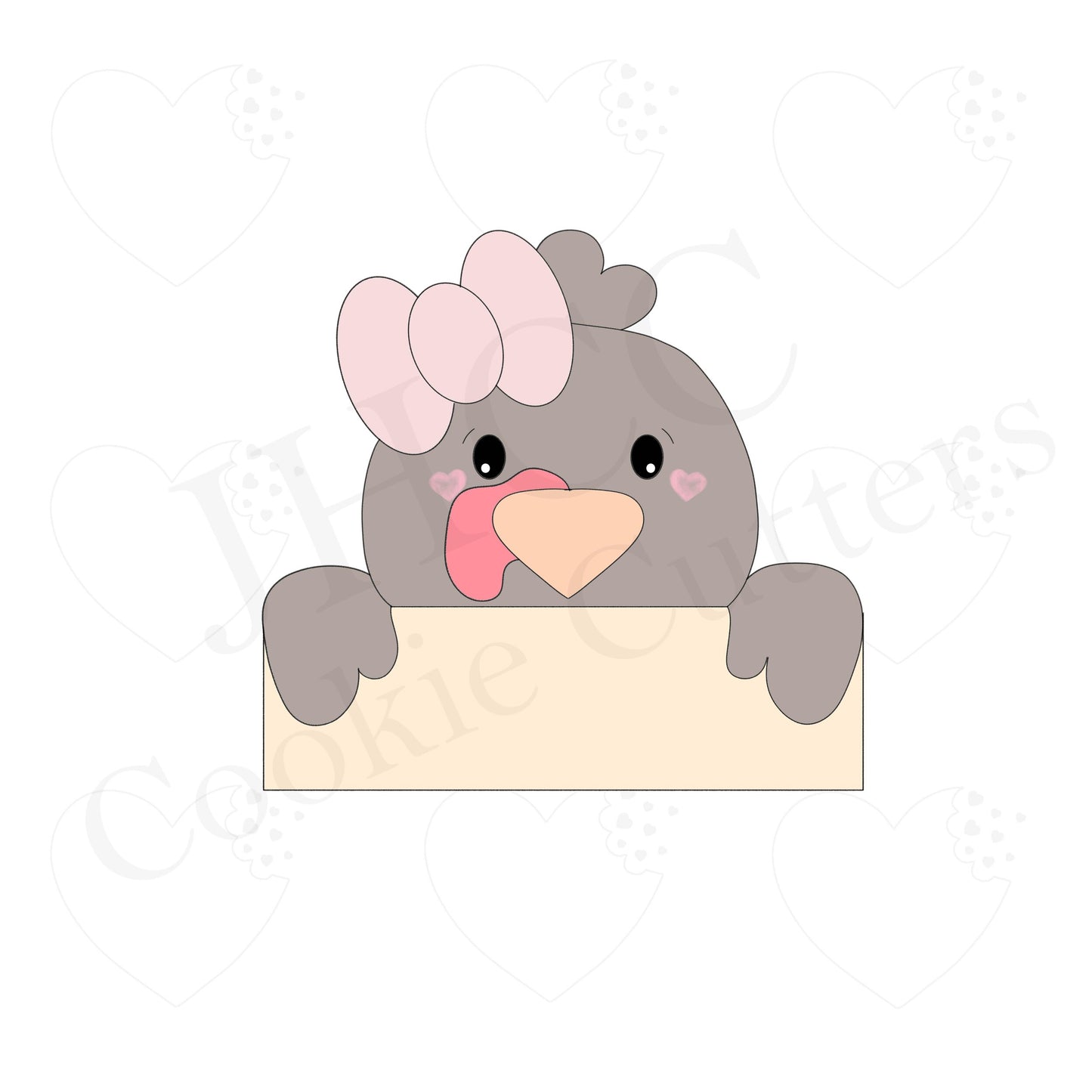 Girly Turkey Plaque - Cookie Cutter