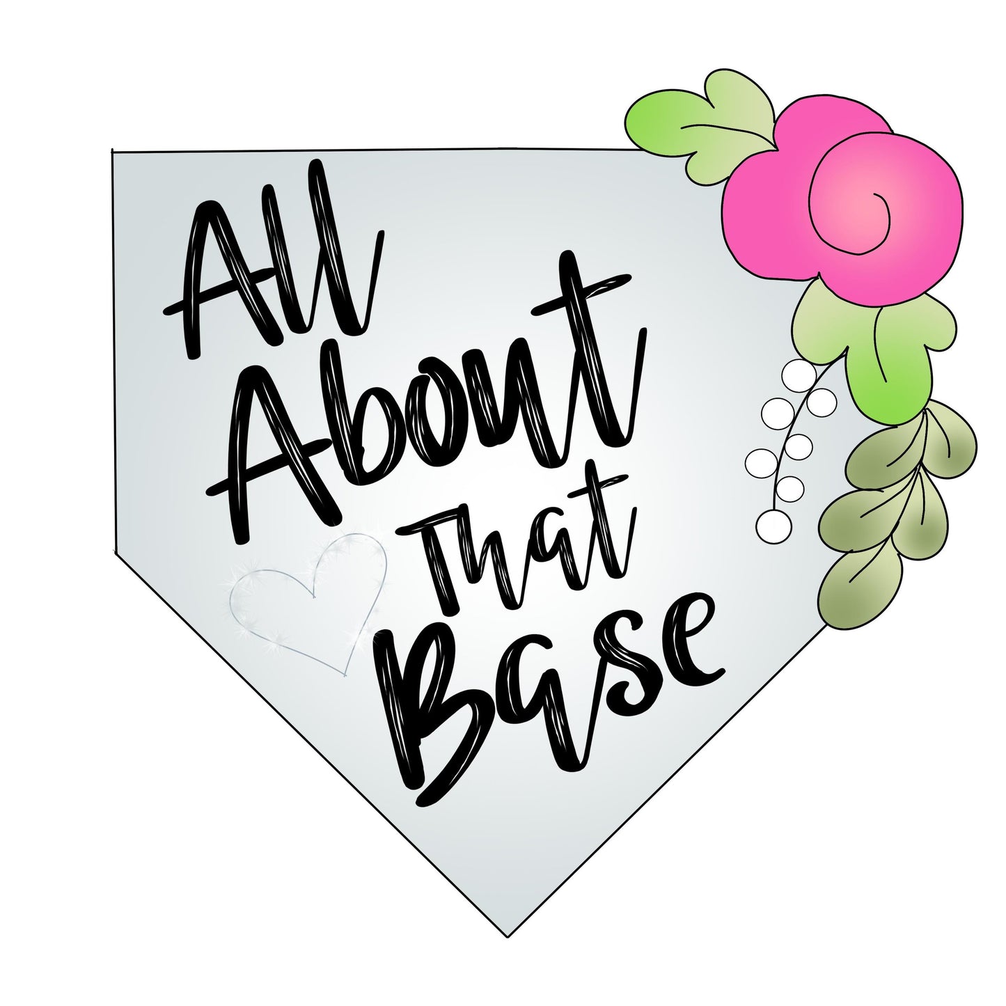 floral home plate cookie cutter