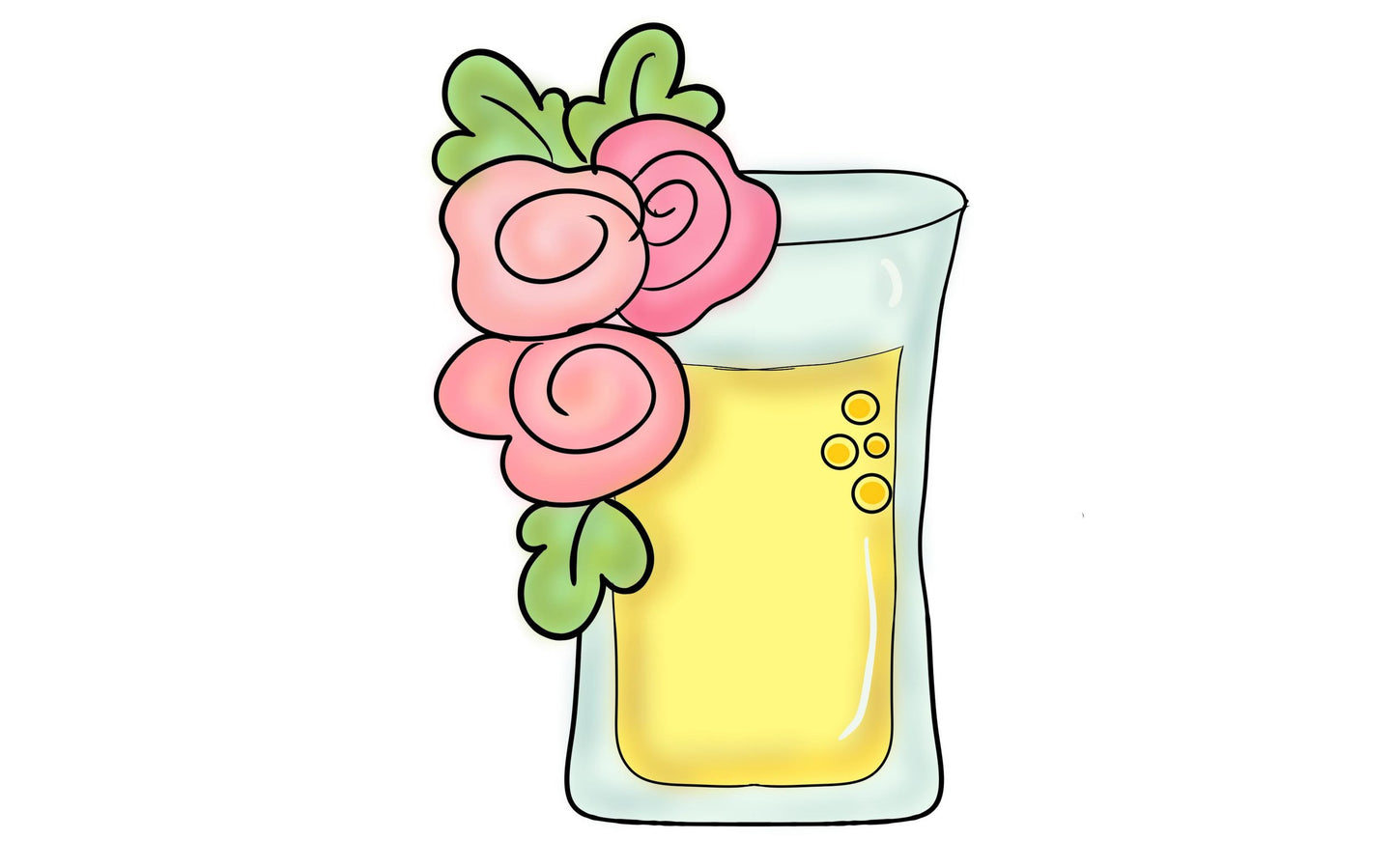 floral double shot glass/ beer glass cookie cutter