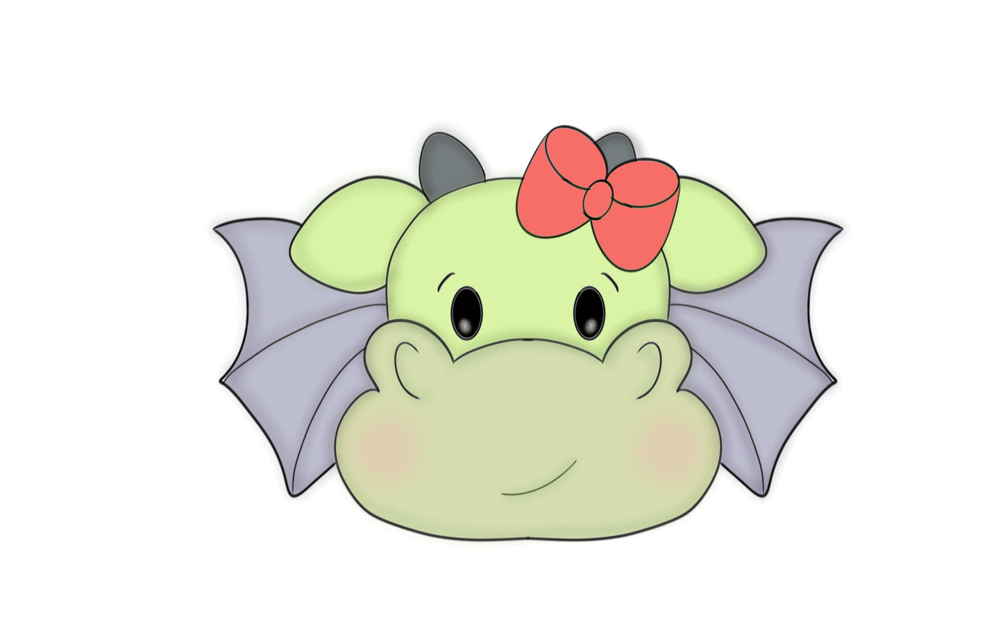 girly dragon face cookie cutter