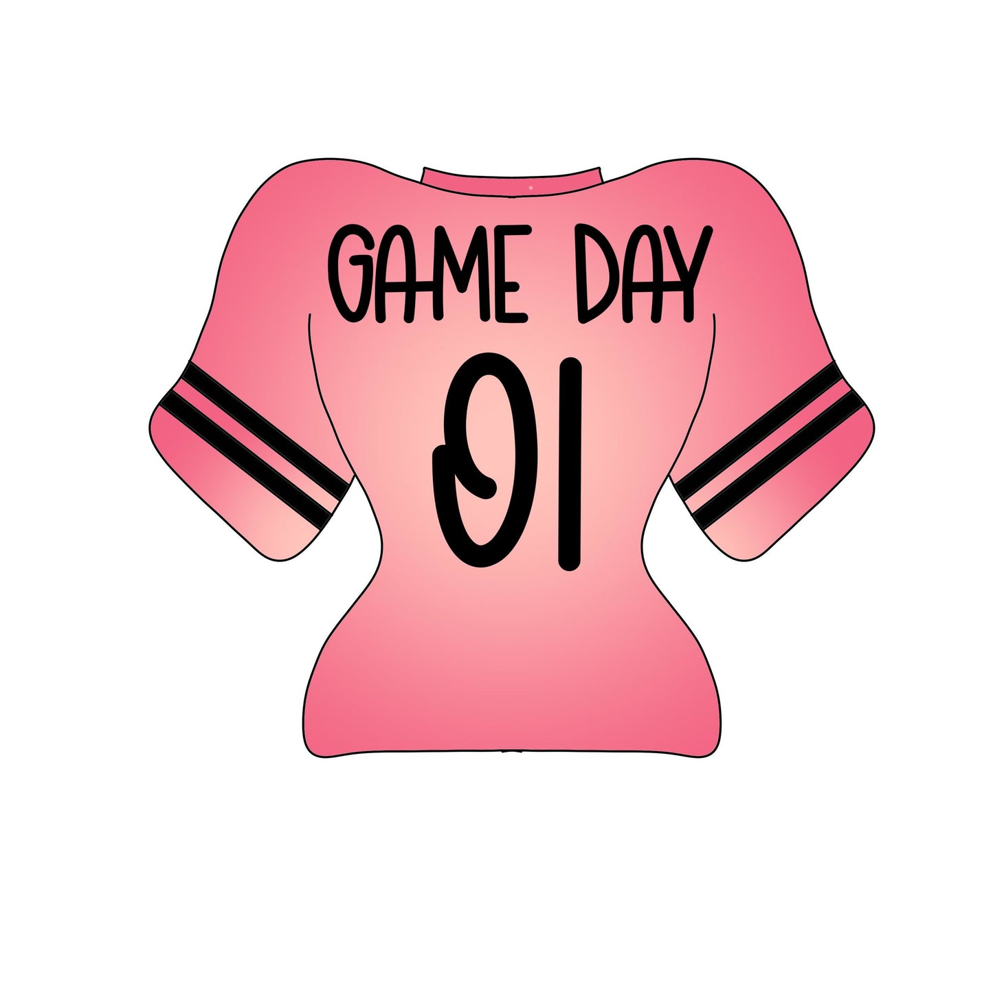 girl football jersey cookie cutter