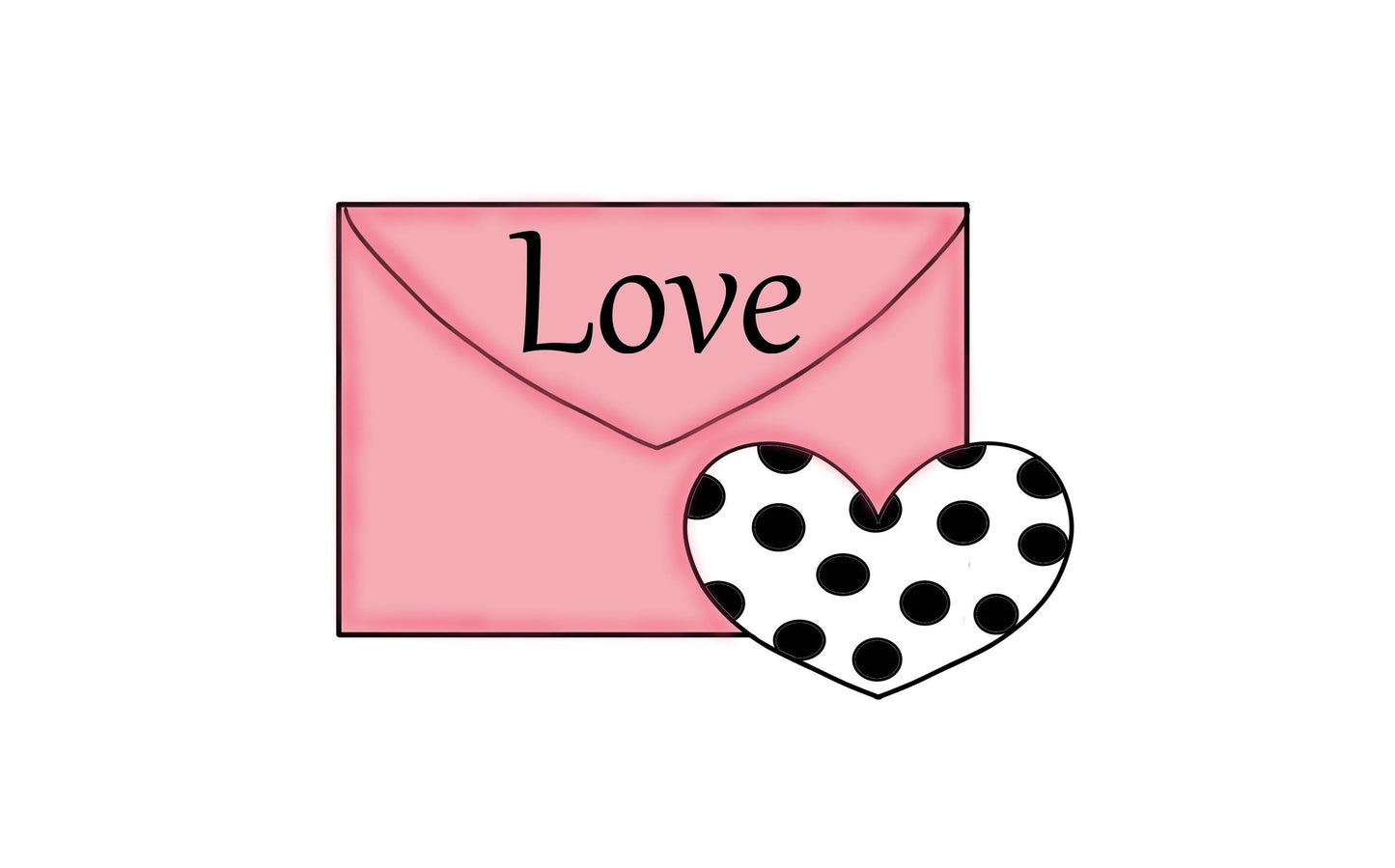 heart envelope cookie cutter