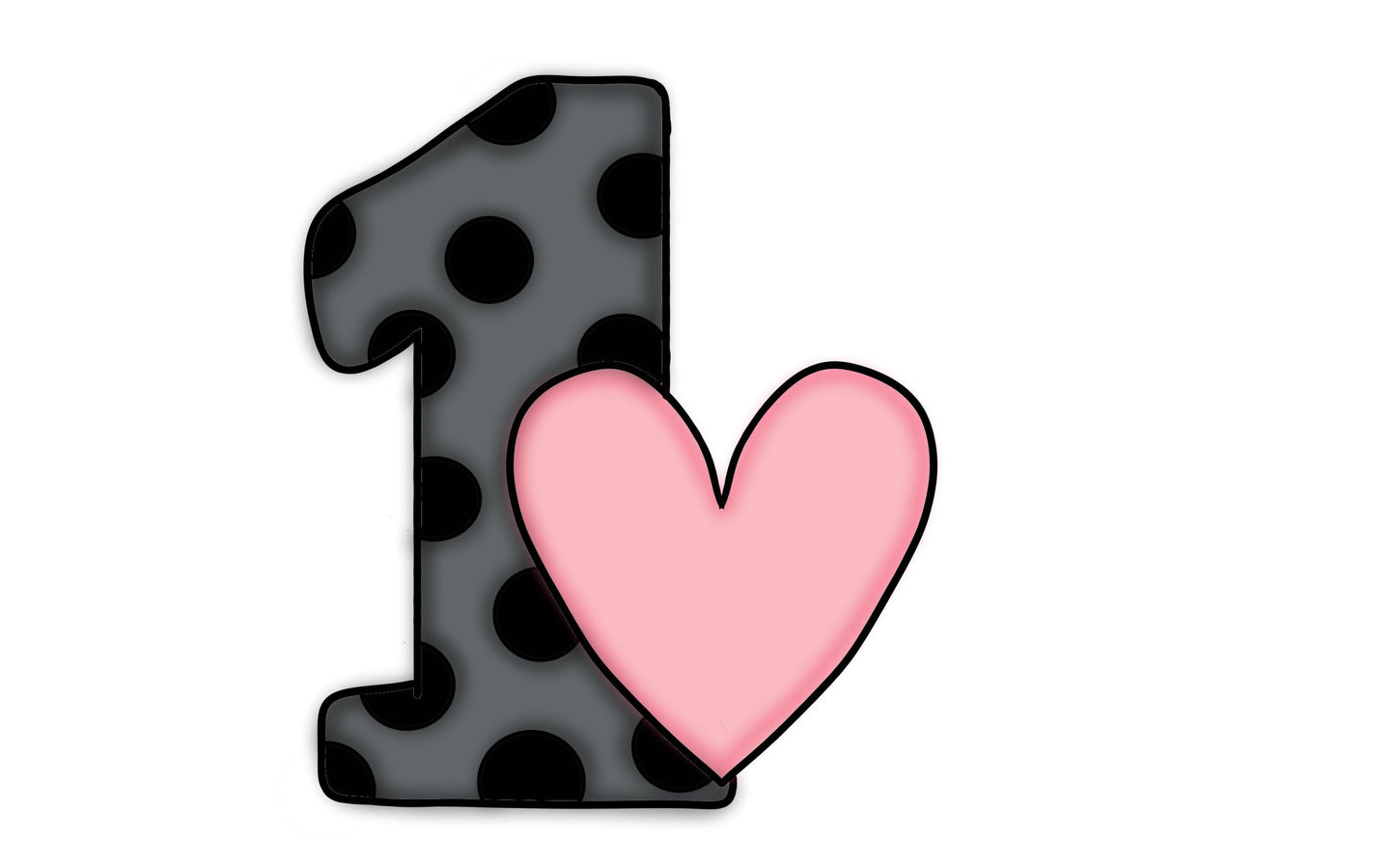 heart number one cookie cutter