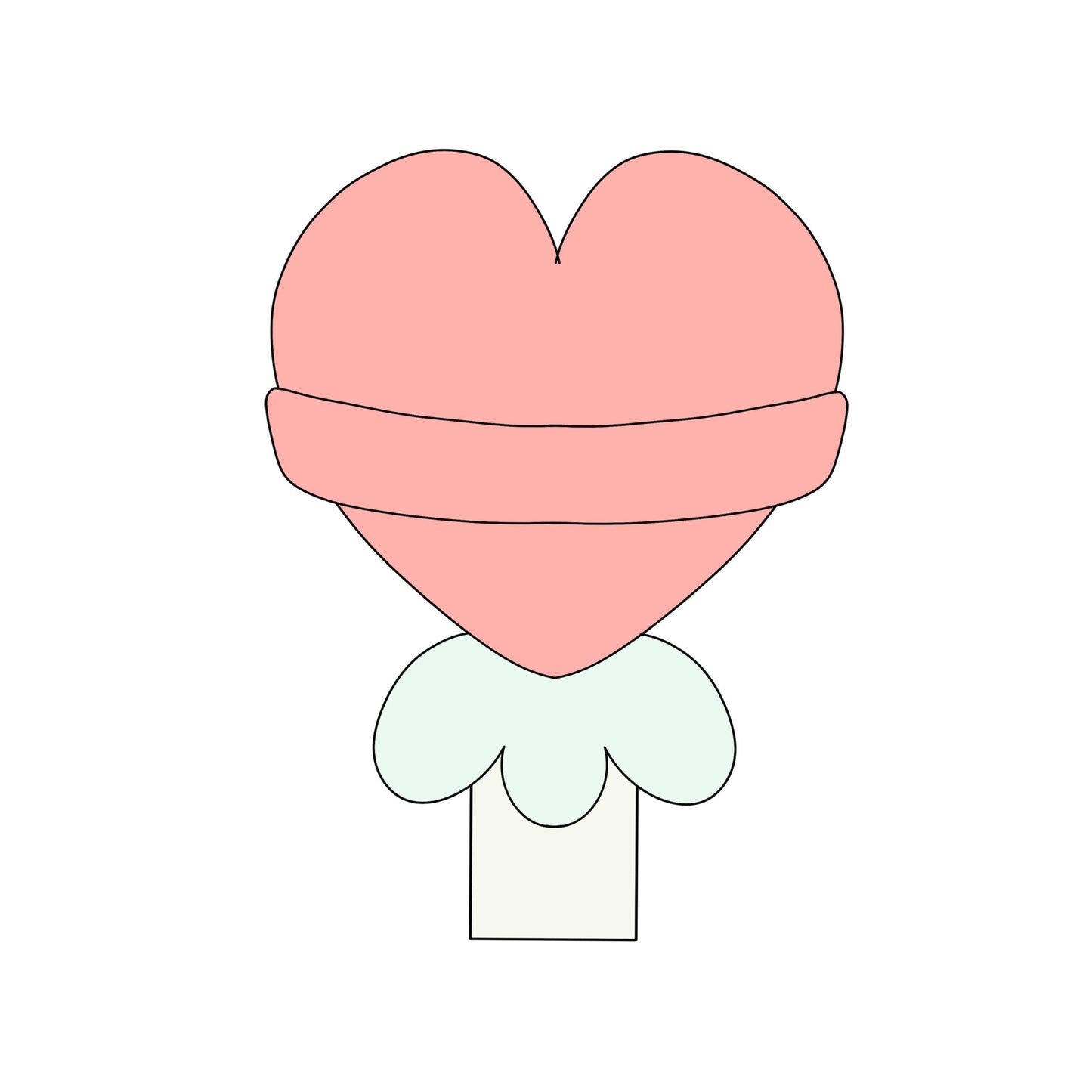 Heart Sucker cookie cutter