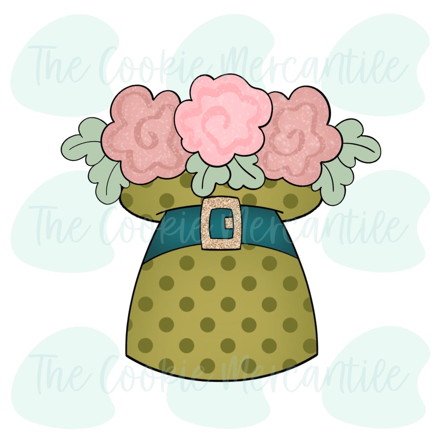 Floral Leprechaun Hat - Cookie Cutter