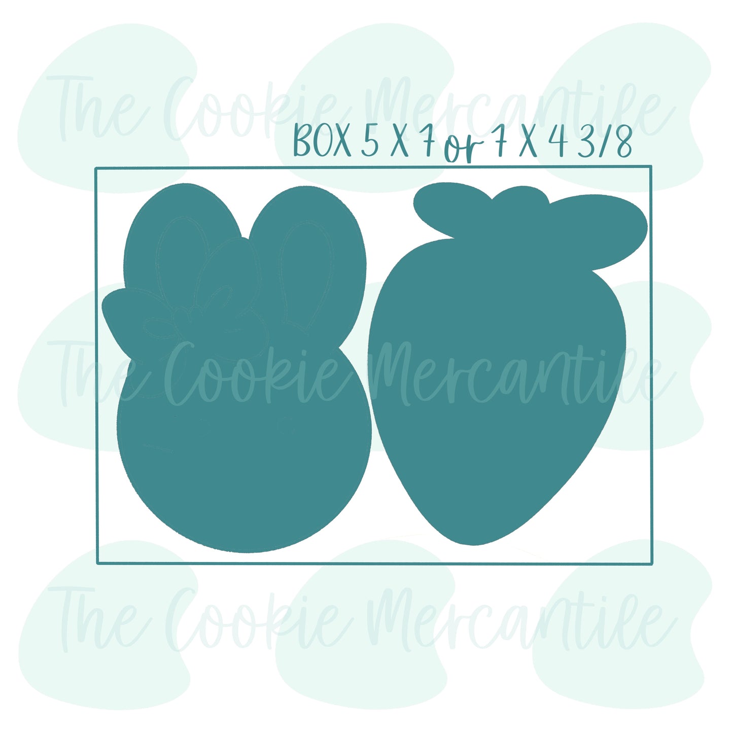 Girl Bunny & Strawberry 2 Piece Set - Cookie Cutter