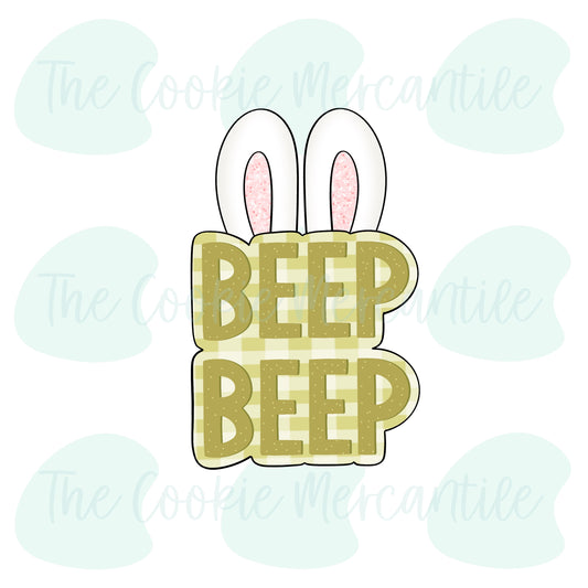Beep Beep Bunny Plaque - Cookie Cutter