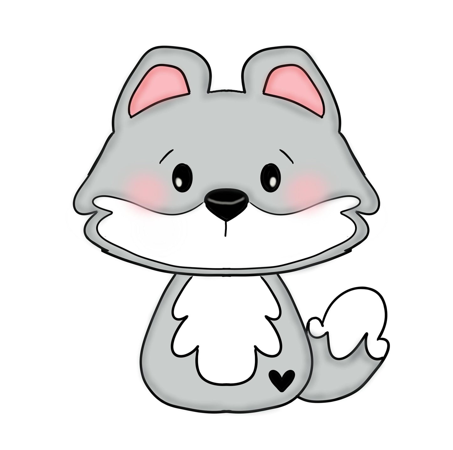 Luna wolf cookie cutter