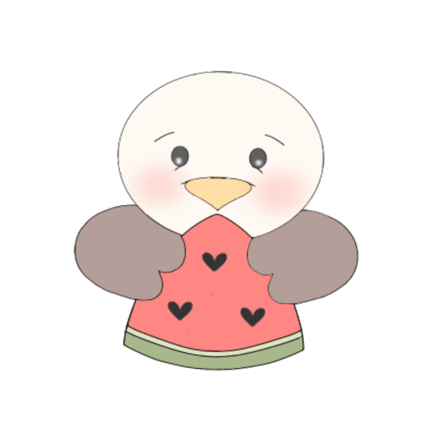 Watermelon Bald Eagle cookie cutter