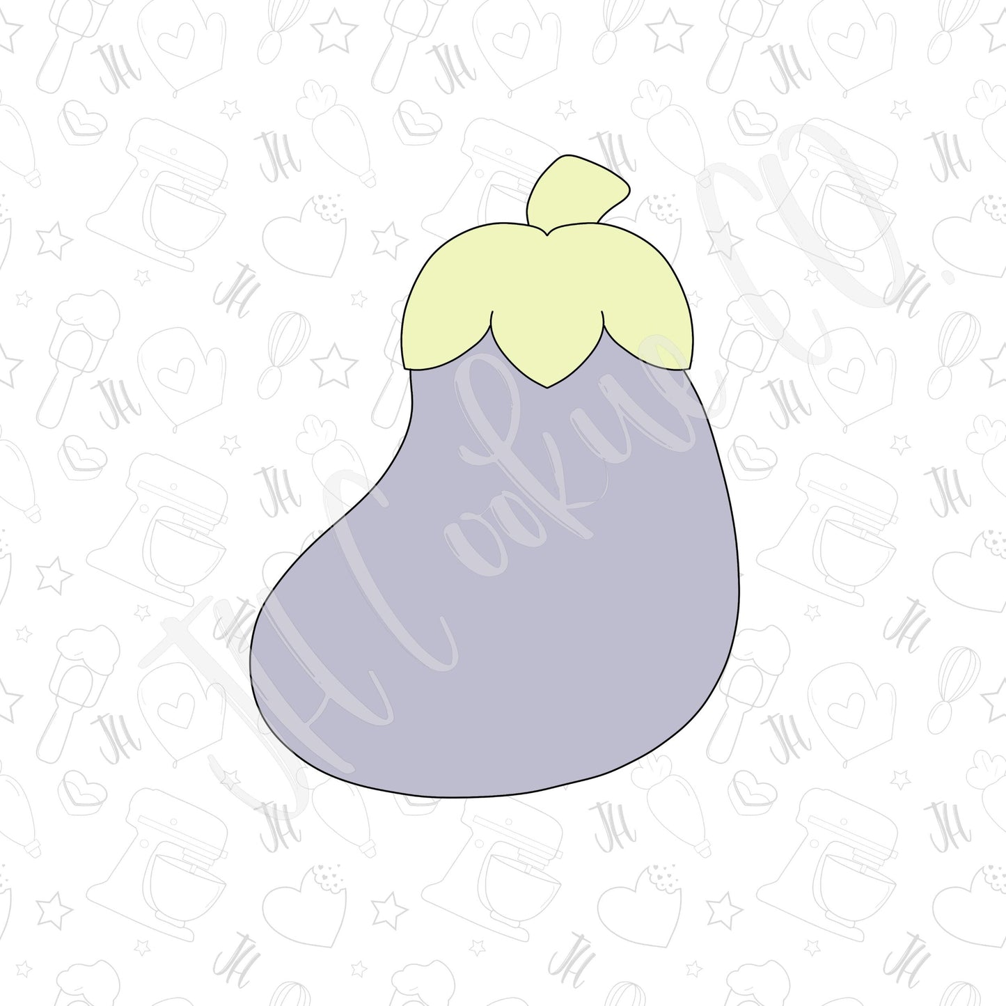 Chubby Eggplant cookie cutter