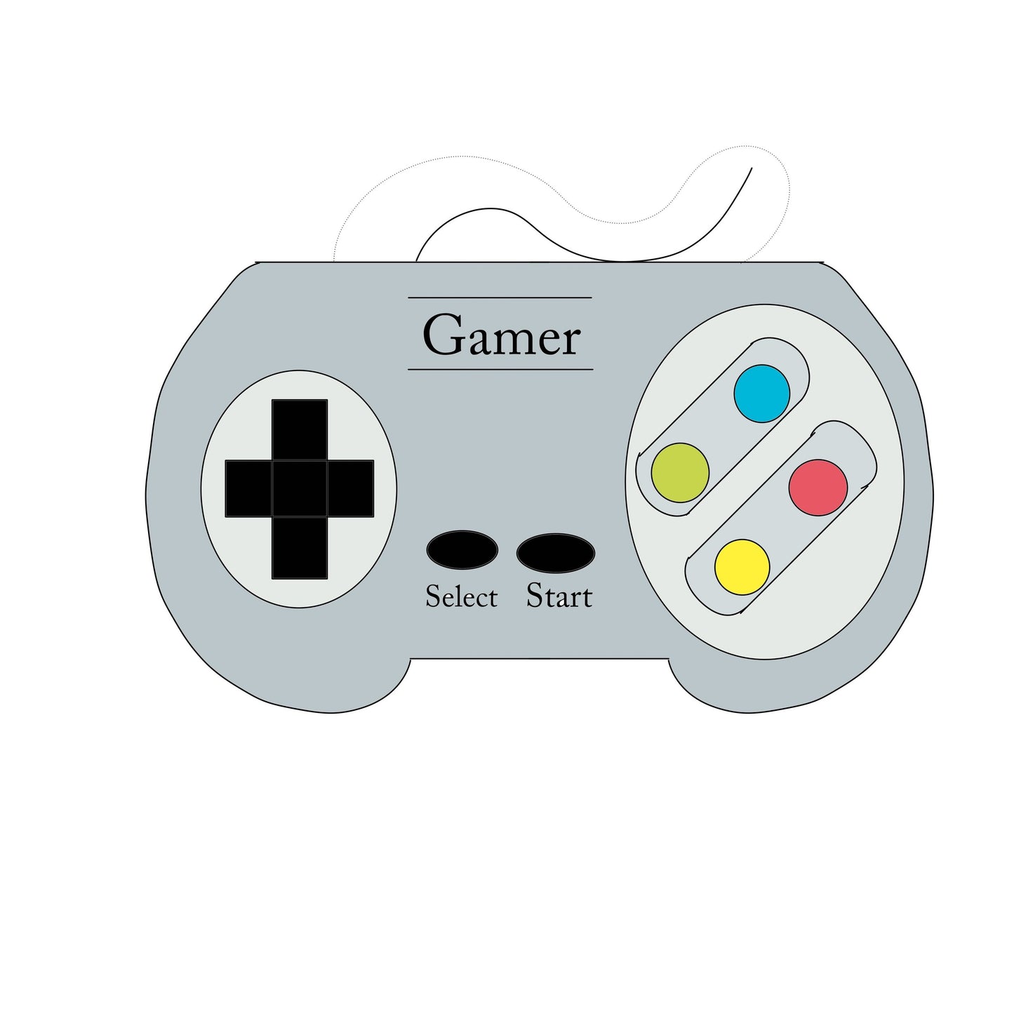 Old school game controller cookie cutter