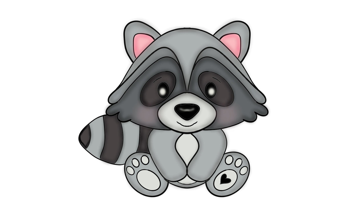 baby raccoon cookie cutter