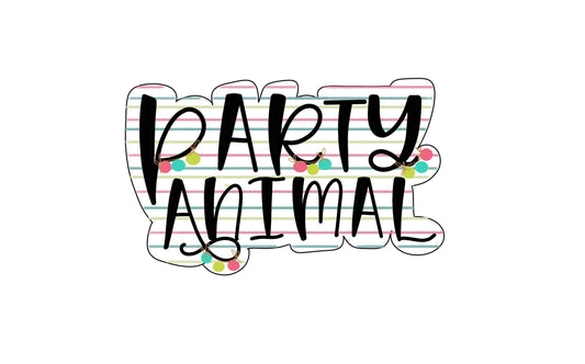 party animal plaque cookie cutter