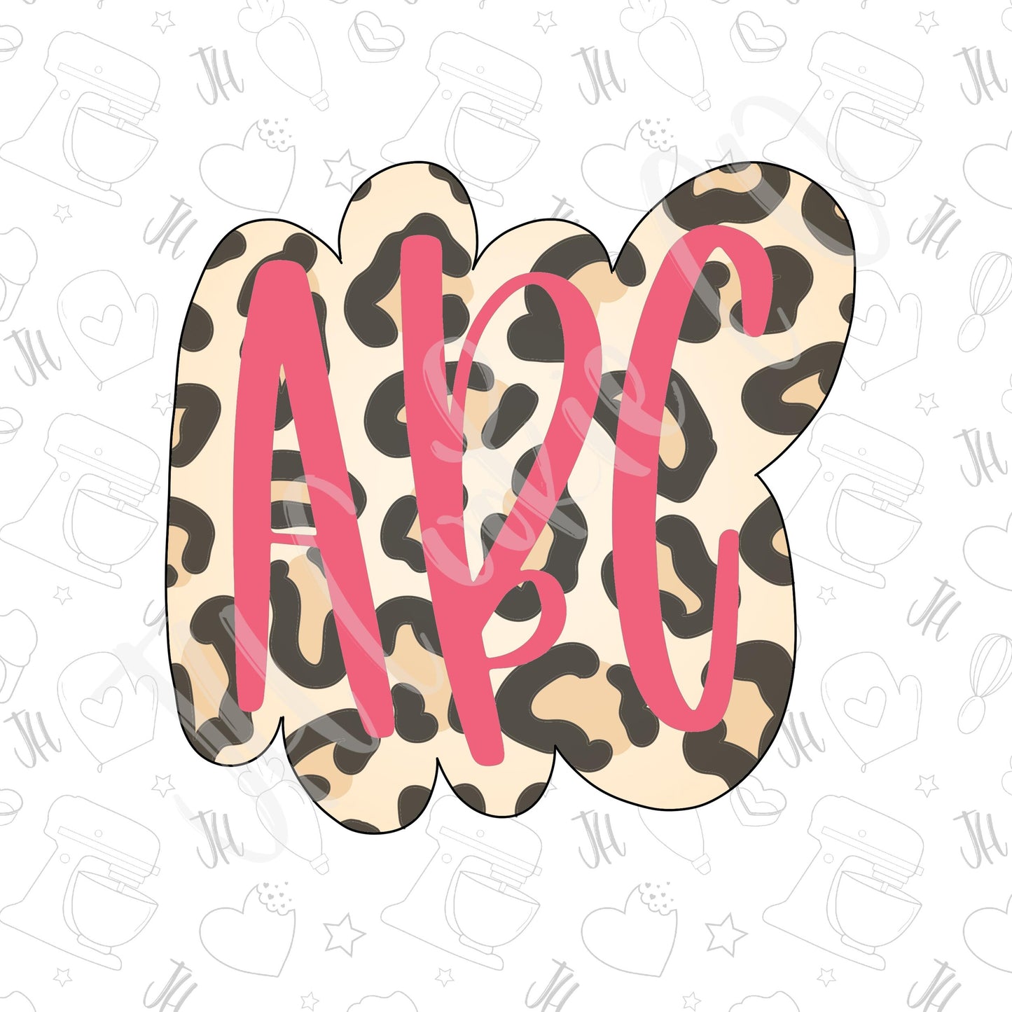 abc lettering plaque cookie cutter