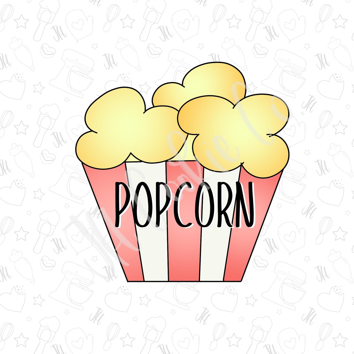 Chubby Popcorn Bucket cookie cutter