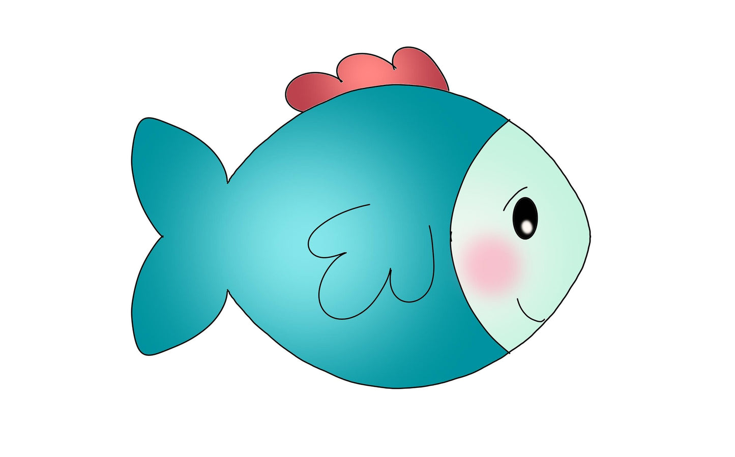 Red Fish/Blue Fish cookie cutter