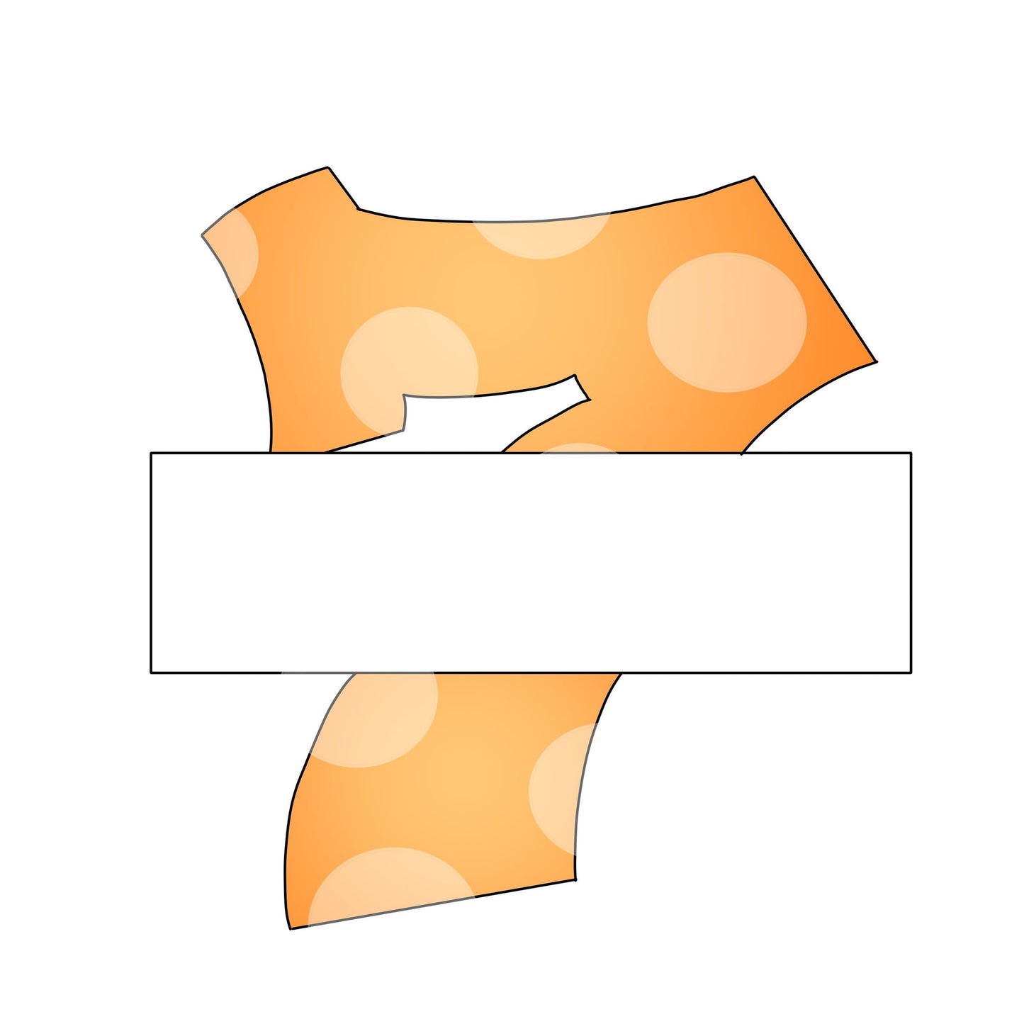 Number Seven Banner cookie cutter