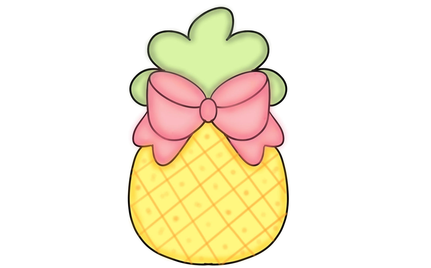 pineapple bow cookie cutter
