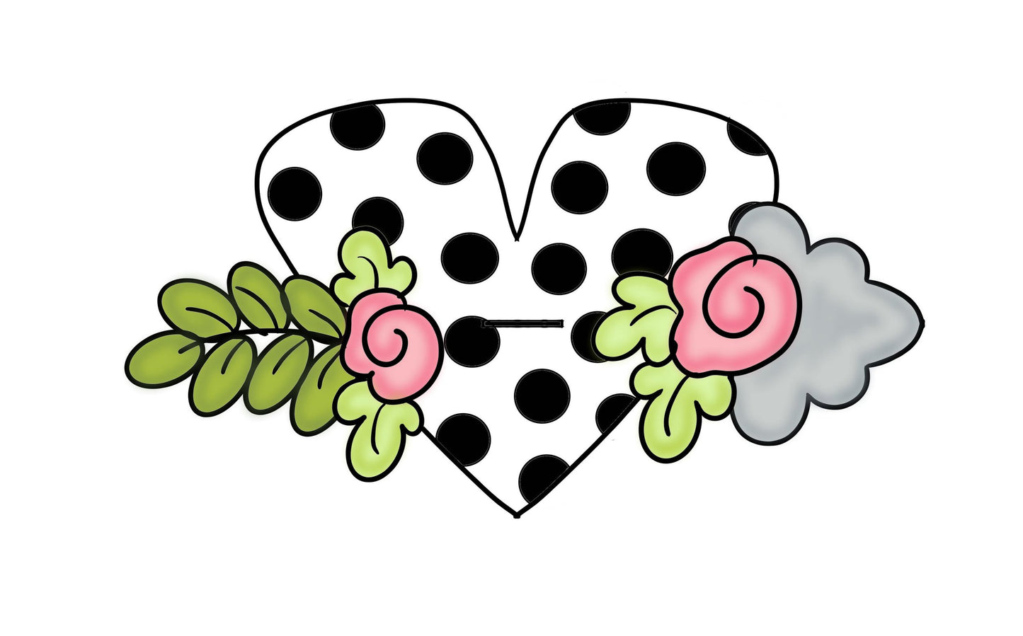 floral arrow heart cookie cutter