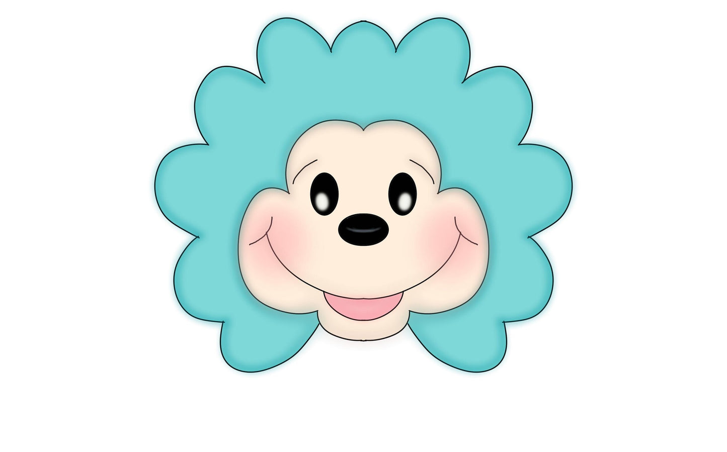 Thing One/Two head cookie cutter