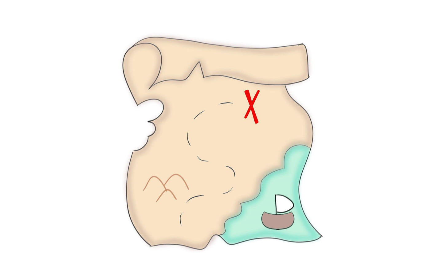 Treasure map cookie cutter