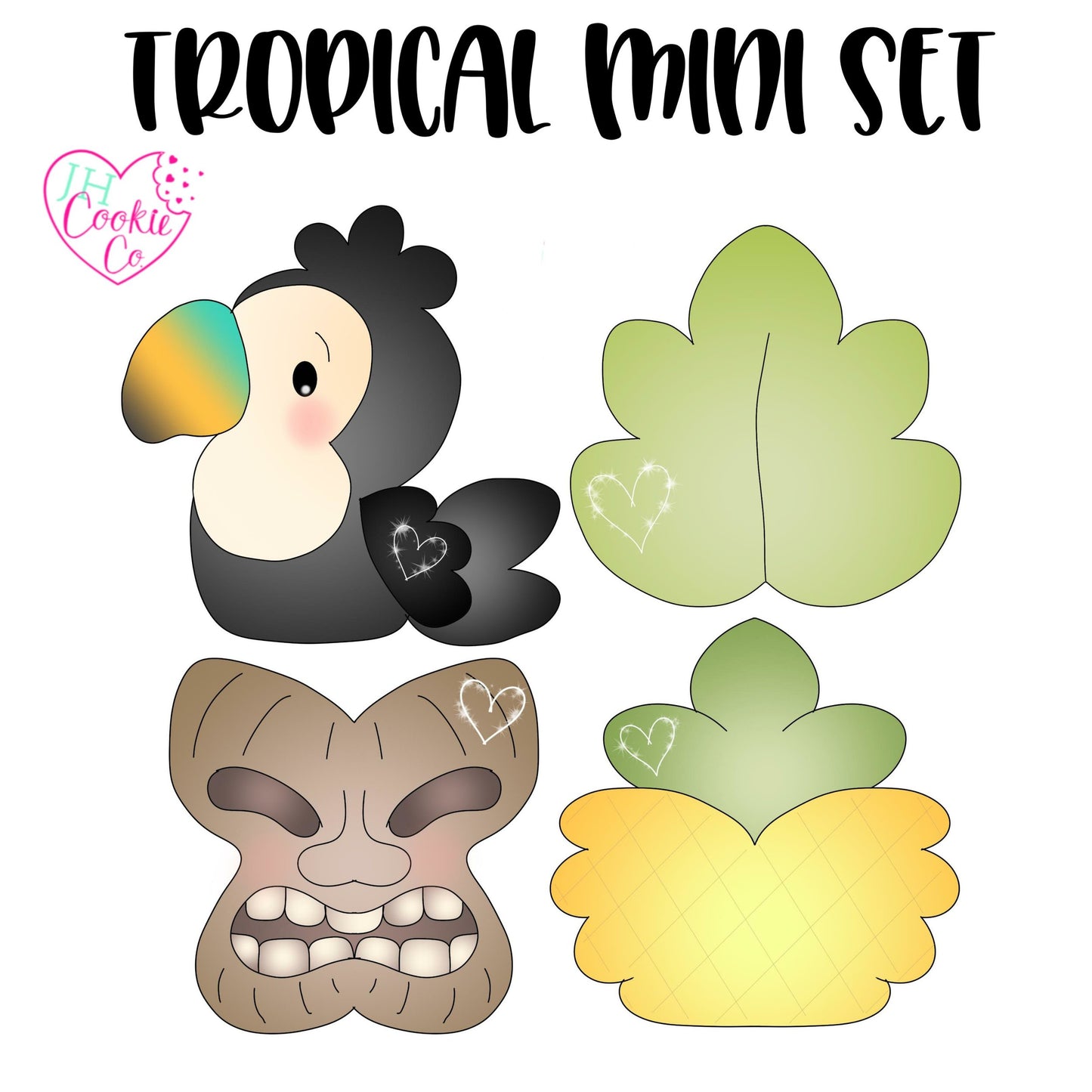 tropical mini Cookie Cutter Set
