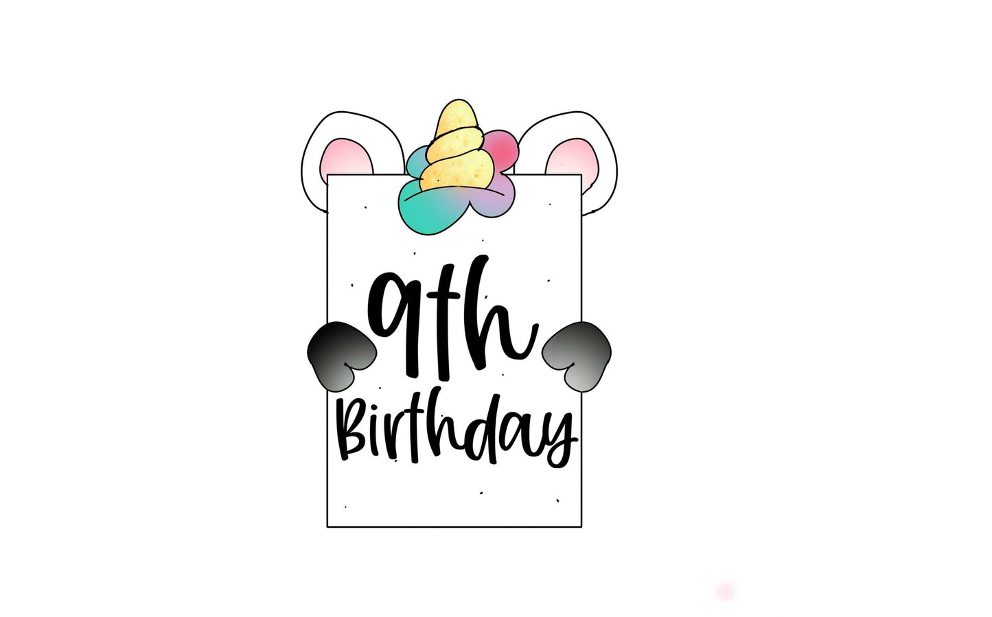 unicorn sign plaque cookie cutter