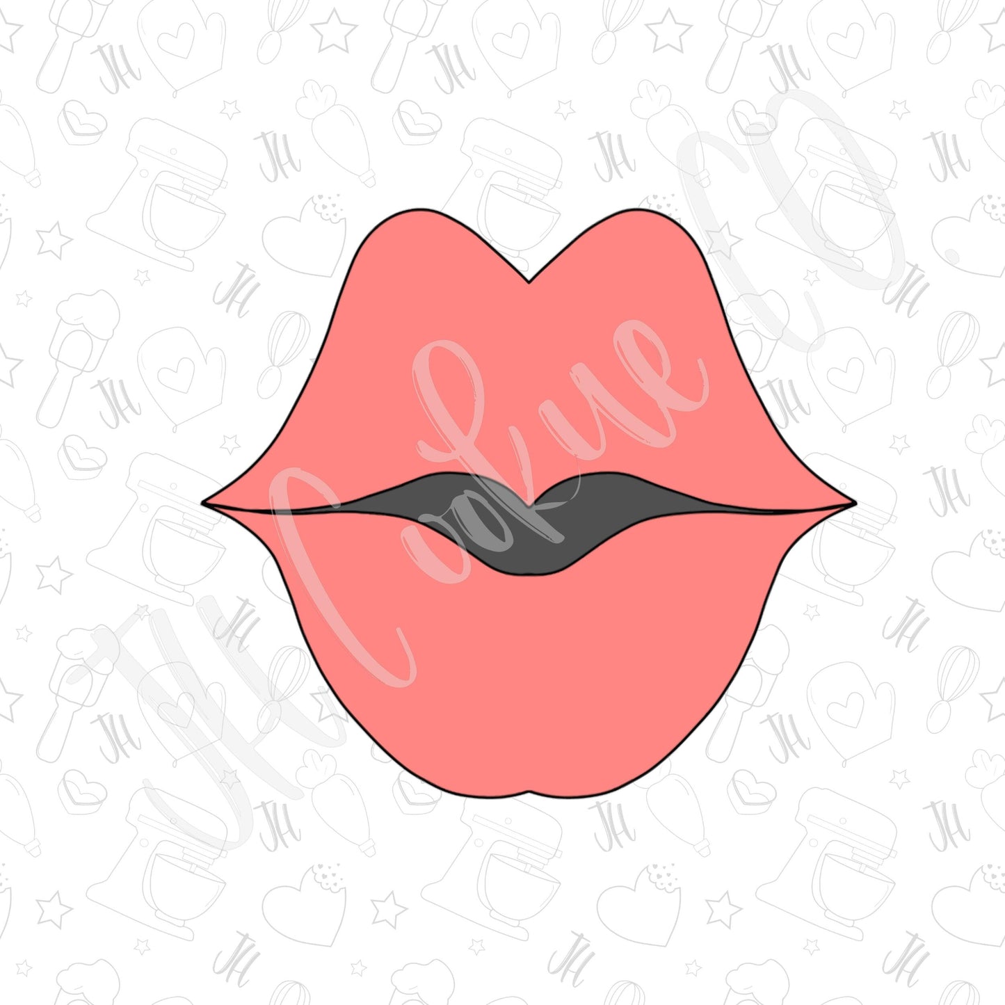 Valentine Kiss cookie cutter