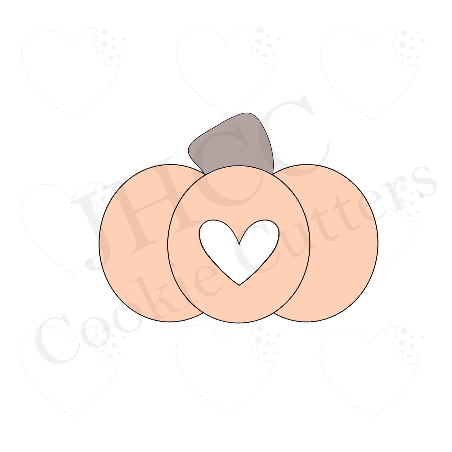 Heart Cutout Pumpkin - Cookie Cutter