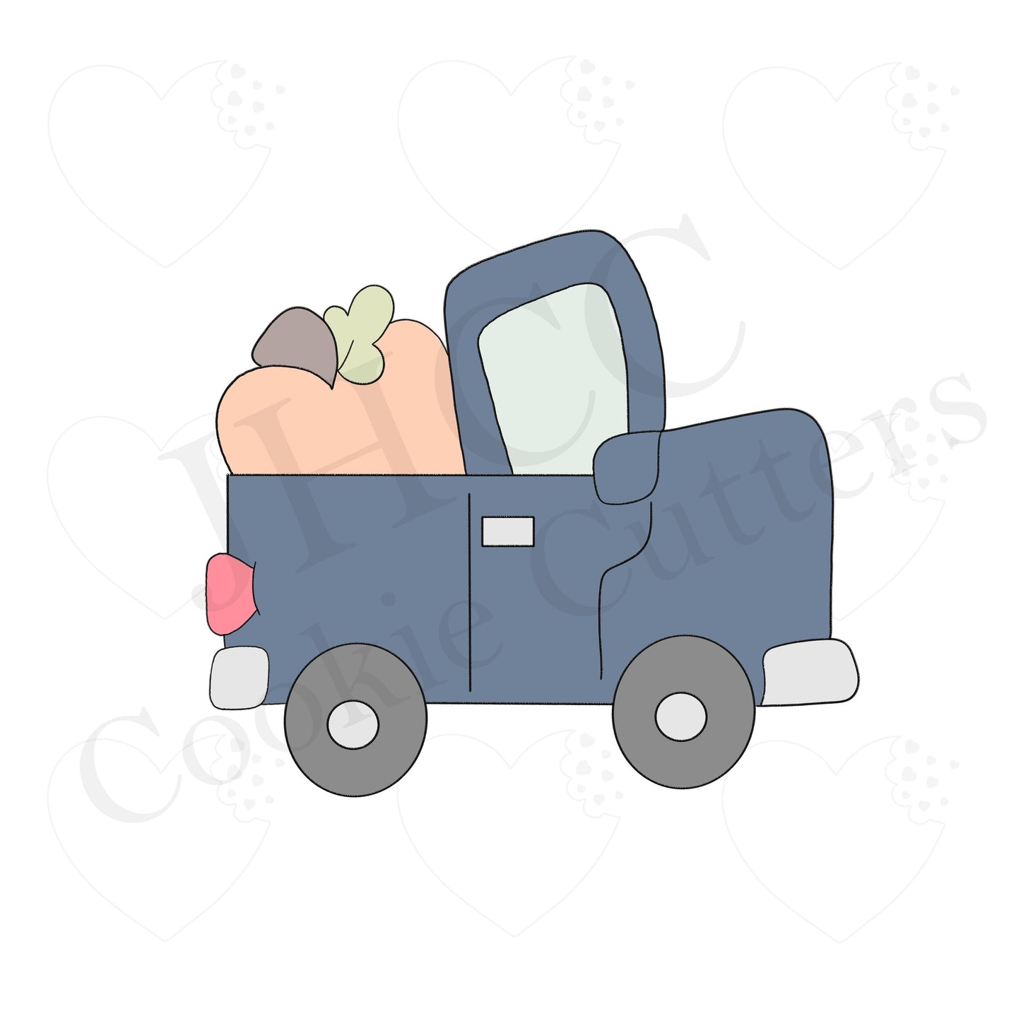 Pumpkin Truck Plaque - Cookie Cutter