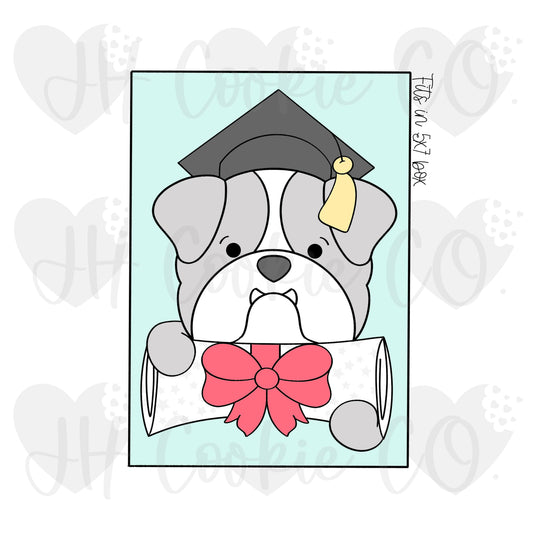 2 Piece Grad Mascot Set Bulldog - Cookie Cutter