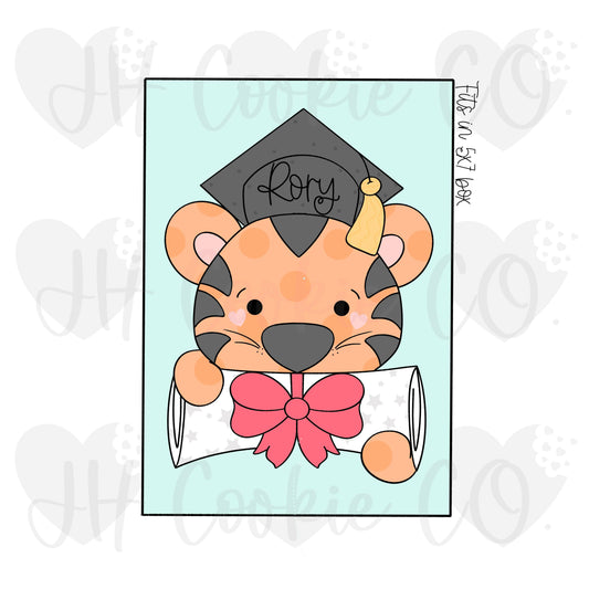 2 Piece Grad Mascot Set Tiger- Cookie Cutter