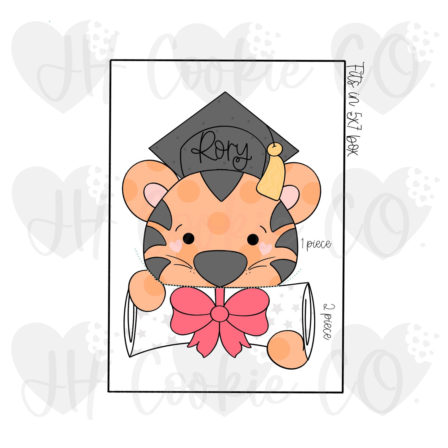 2 Piece Grad Mascot Set Tiger- Cookie Cutter
