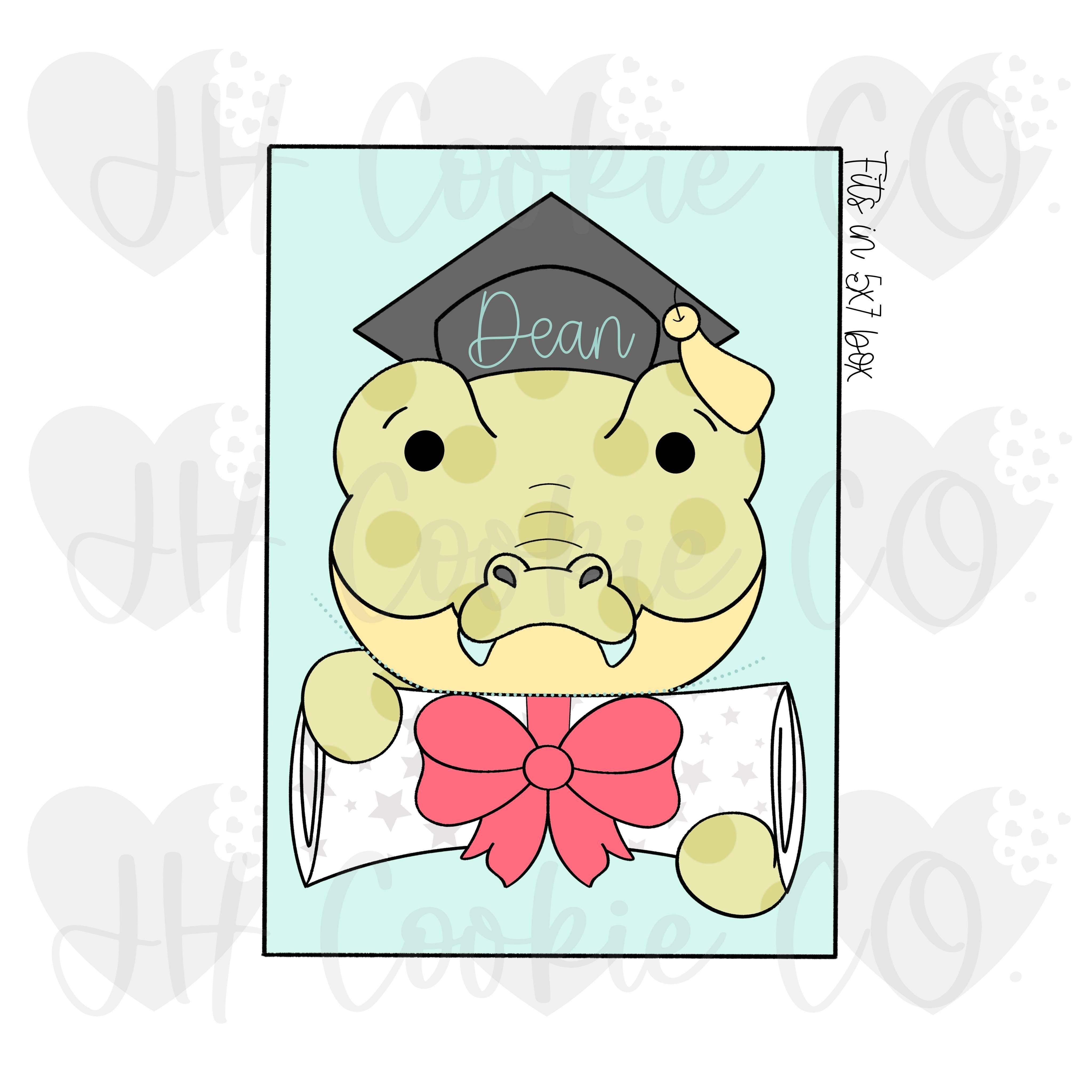 2 Piece Grad Mascot Set Gator - Cookie Cutter – The Cookie Mercantile