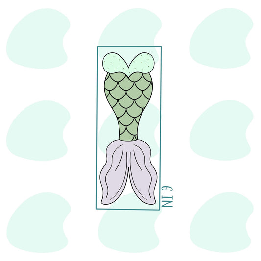 Skinny Mermaid Tail Stick 6in - Cookie Cutter