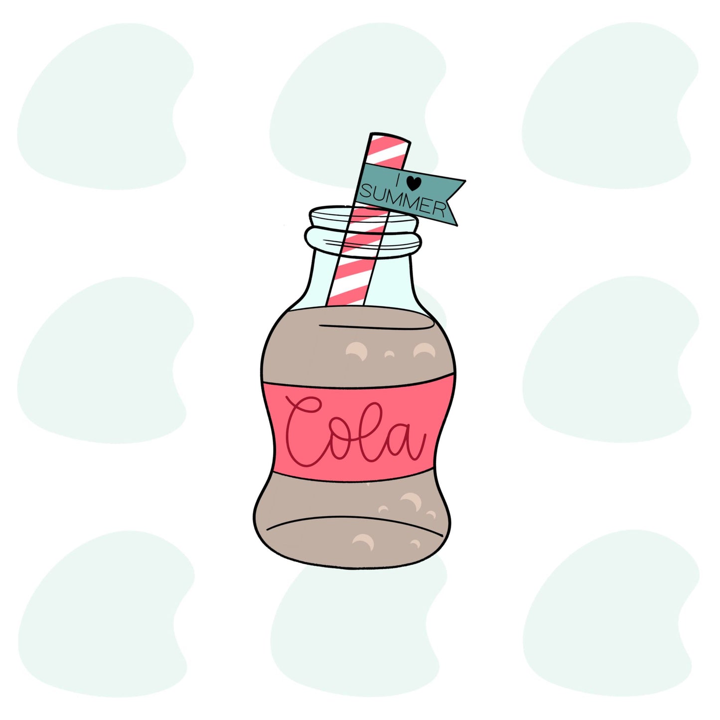 Coke Bottle with Flag - Cookie Cutter