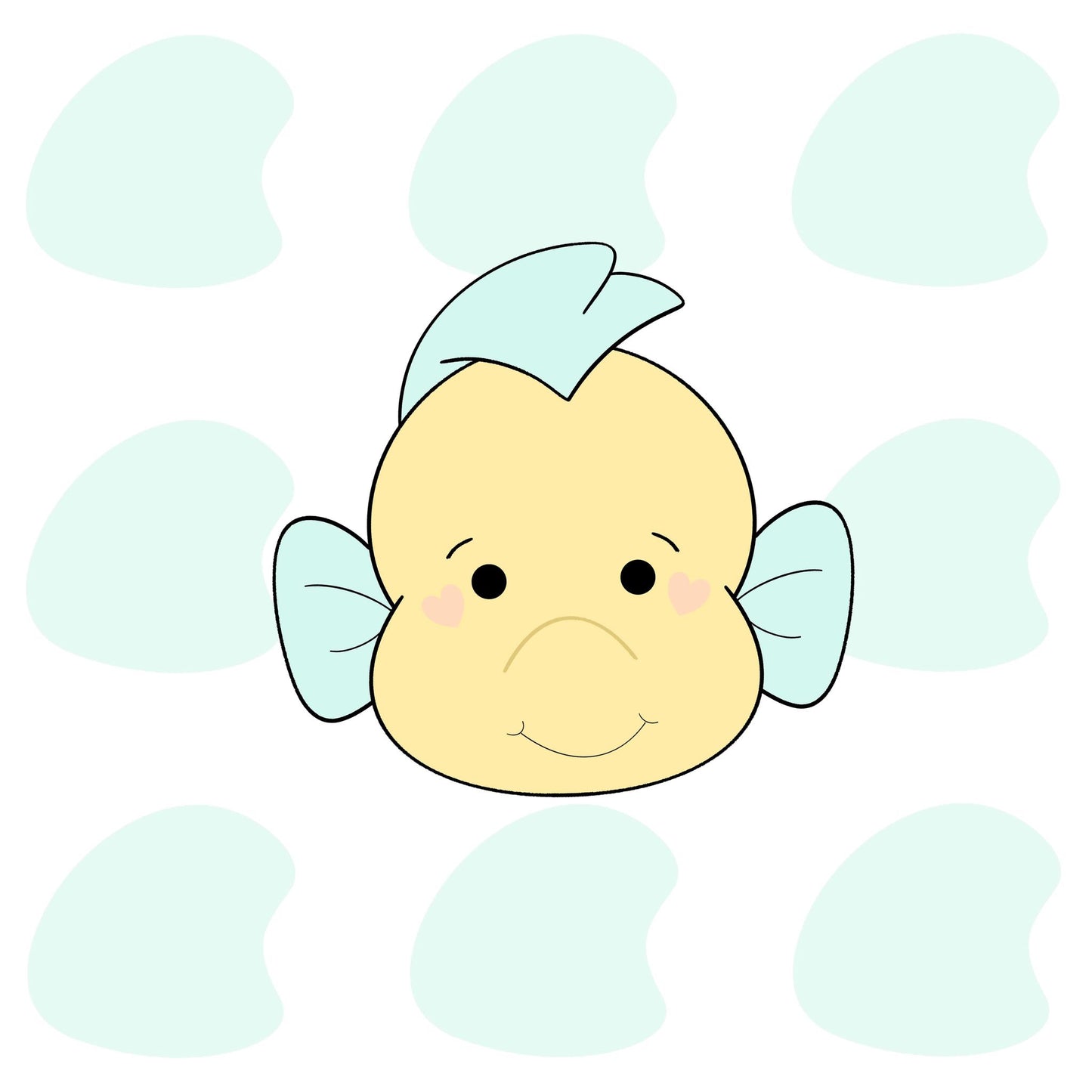 Little Mermaid Flounder - Cookie Cutter