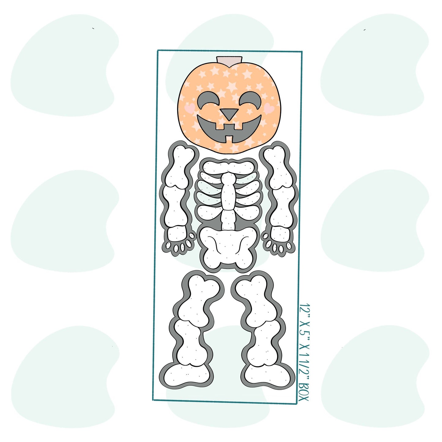 Build-A-Skeleton Set Additional Skull Faces - Cookie Cutters