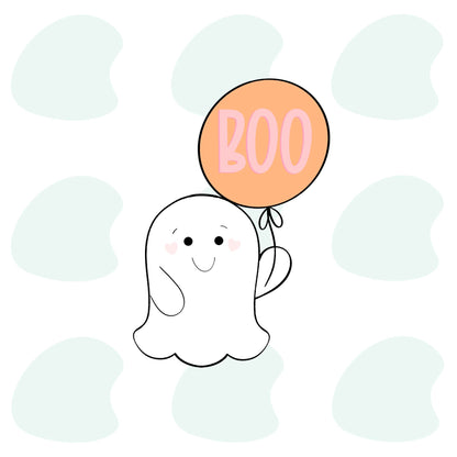 Ghost Holding Balloon 2023 - Cookie Cutters