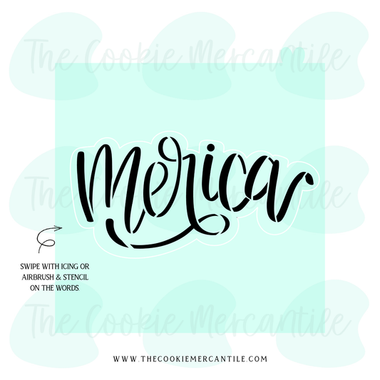 Merica Stencil - STENCIL