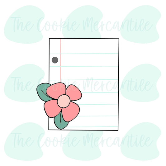 Floral Notebook Paper - Cookie Cutter