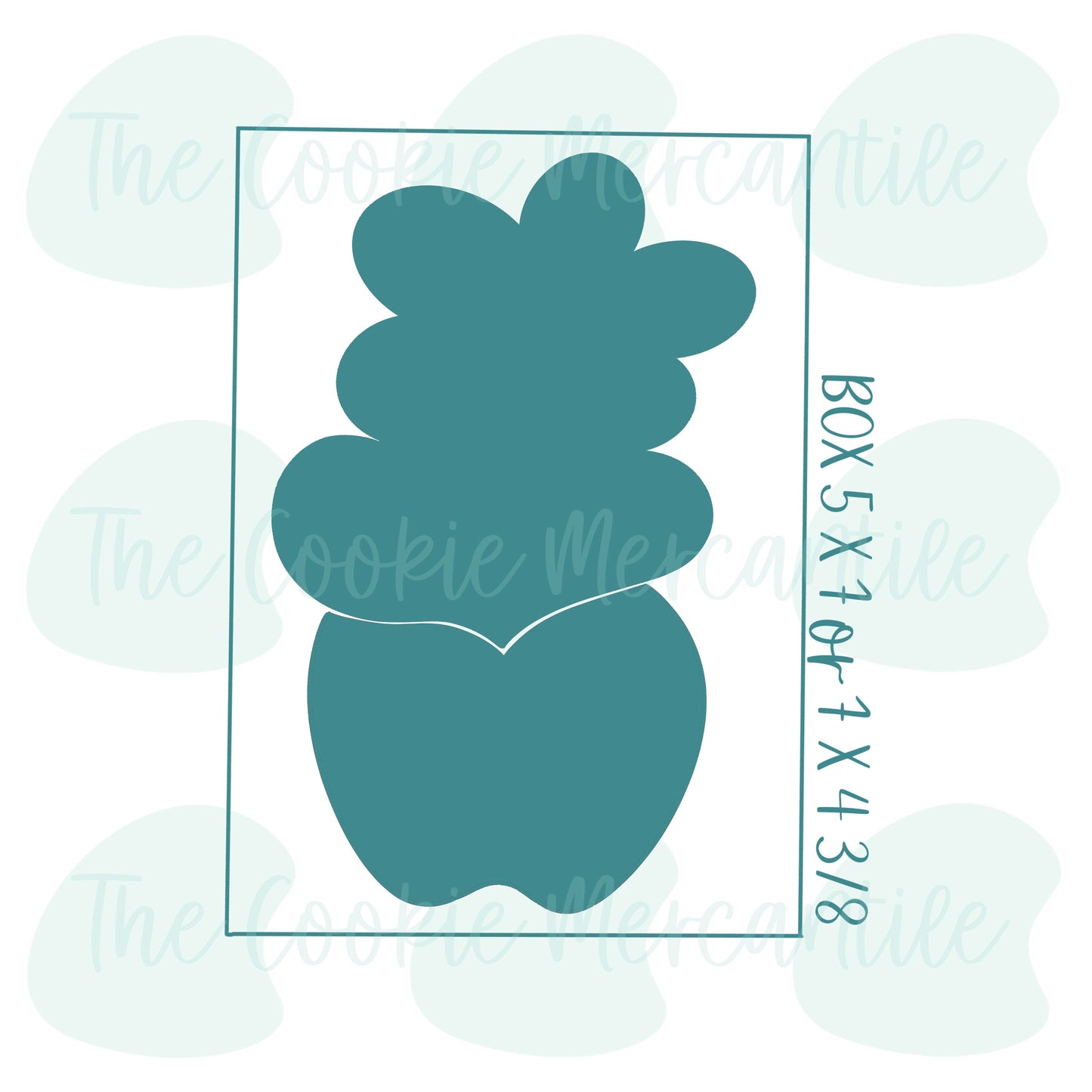 Flower Apple 2 Piece  - Cookie Cutter