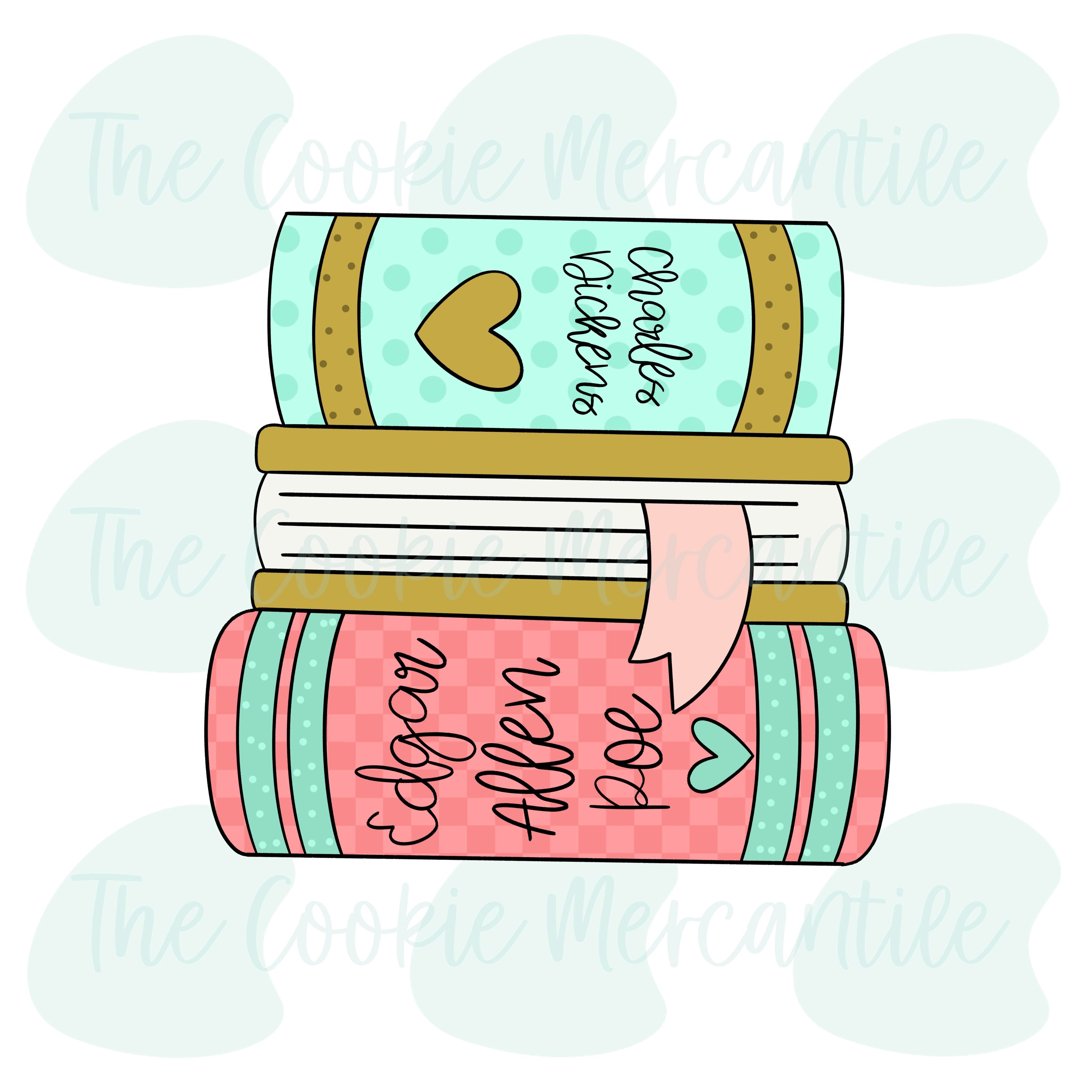 Book Stack Cookies Book Stack (2020) - Cookie Cutter – The Cookie Mercantile