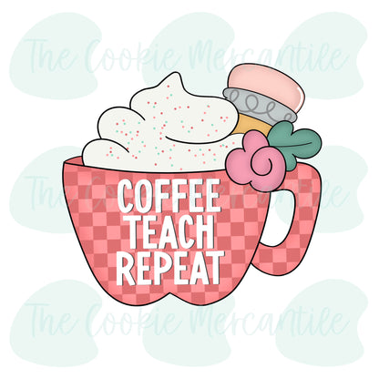 Girly Pencil Apple Mug - Cookie Cutter